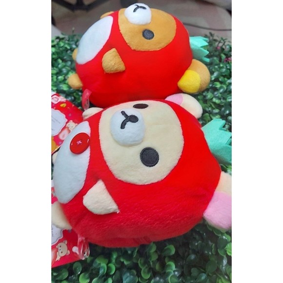 Rilakkumma + Korilakkuma Strawberry Jumping Plush Set - Picture 3 of 12